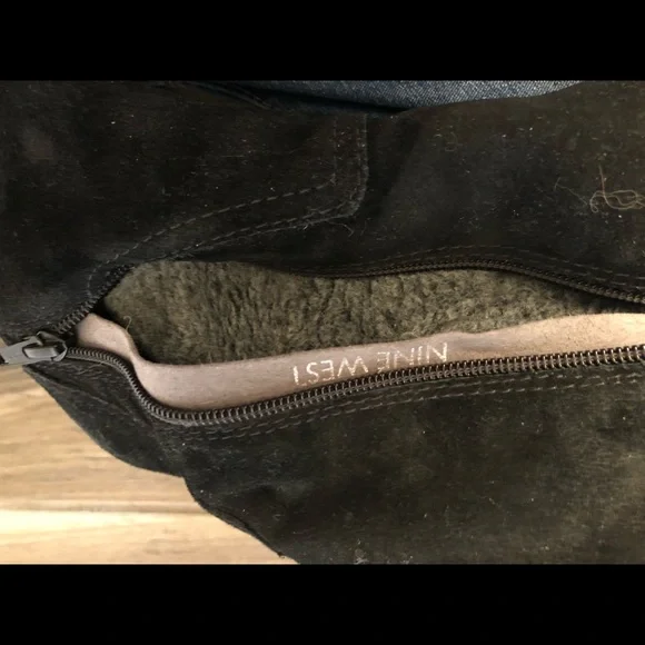 Nine West Black Suede knee high boots size 6. - Picture 2 of 7